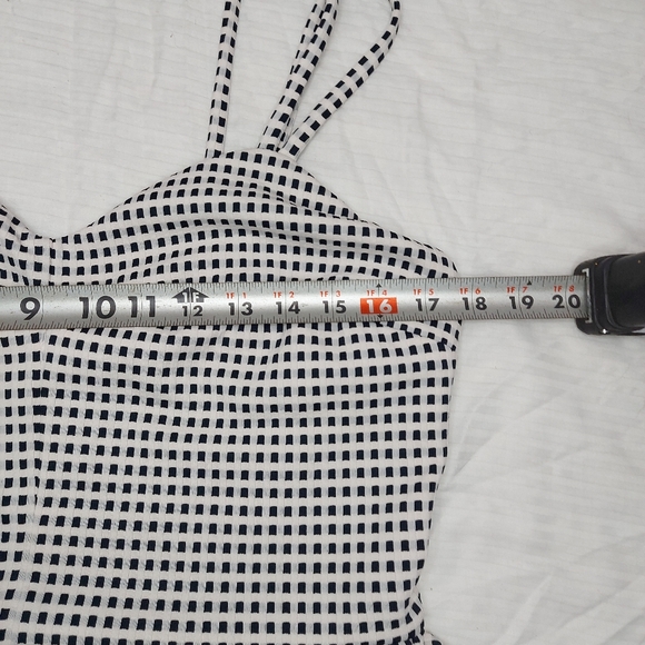 Chelsea28 Gingham Peplum Tank White and Navy - Picture 11 of 13